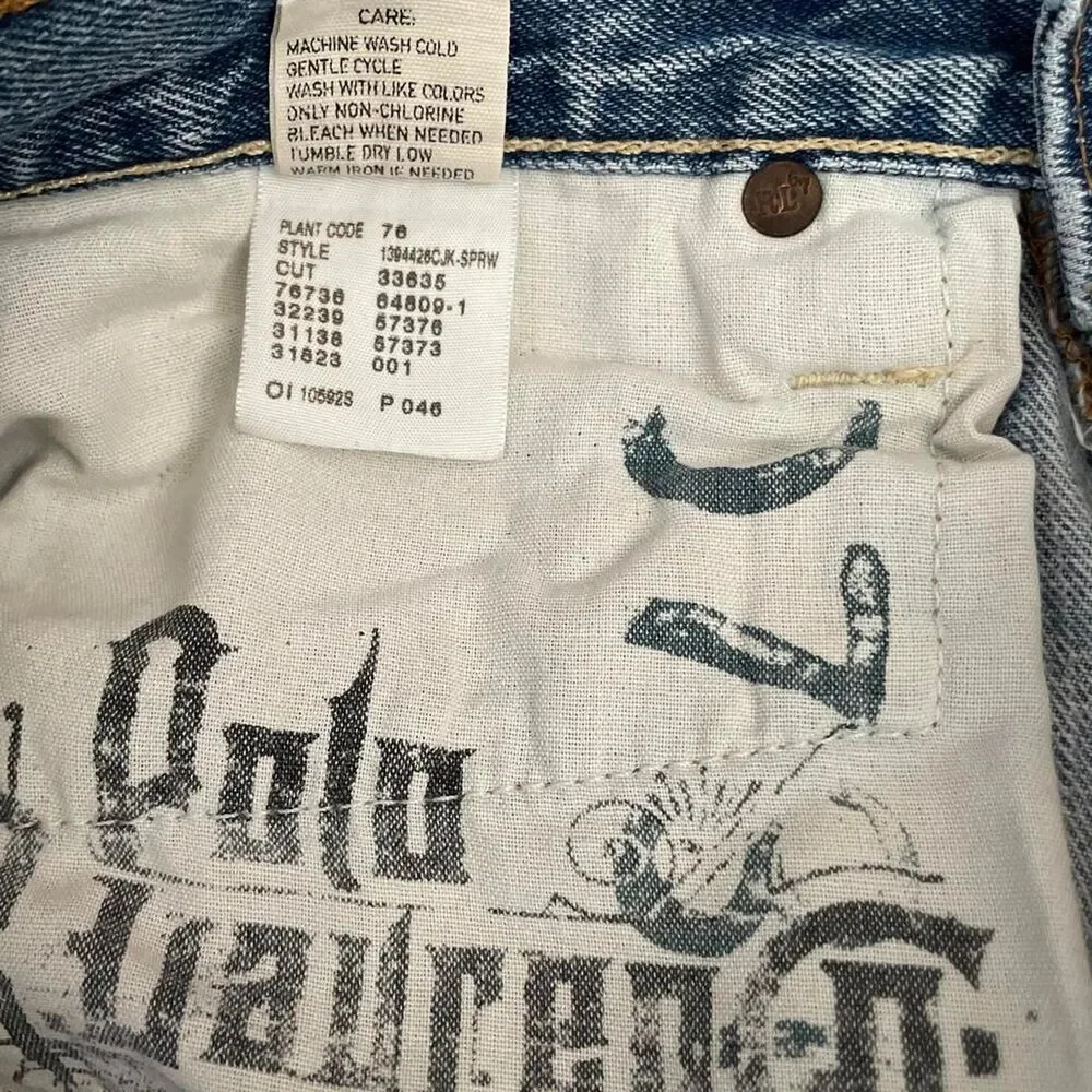 Vintage 90s Y2K Polo Ralph Lauren 15941 Straight Leg Jeans 30x30 Light Wash